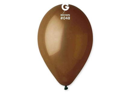 Gemar - 12" Brown Latex Balloons #048 (50pcs) - SKU:114805 - UPC:8021886114805 - Party Expo