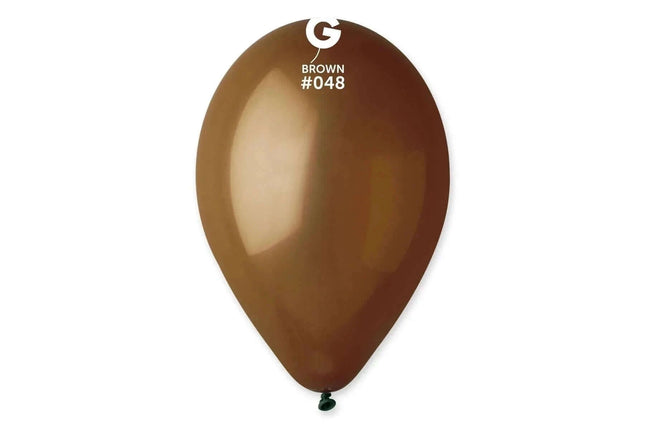 Gemar - 12" Brown Latex Balloons #048 (50pcs) - SKU:114805 - UPC:8021886114805 - Party Expo