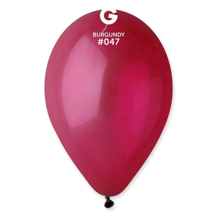 Gemar - 12" Burgundy Latex Balloons #047 (50pcs) - SKU:114706 - UPC:8021886114706 - Party Expo
