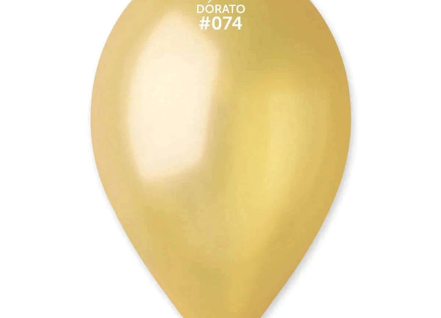 Gemar - 12" Dorato Metallic Latex Balloons #074 (50pcs) - SKU:117400 - UPC:8021886117400 - Party Expo