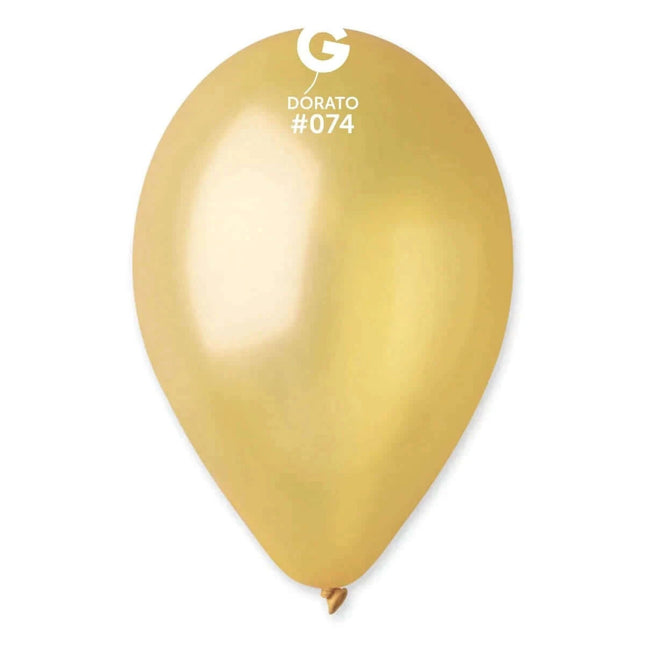 Gemar - 12" Dorato Metallic Latex Balloons #074 (50pcs) - SKU:117400 - UPC:8021886117400 - Party Expo