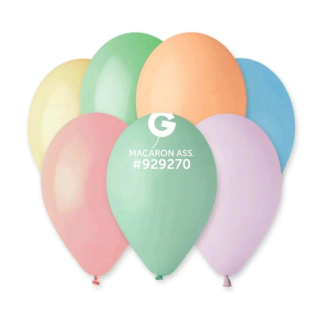 Gemar - 12" Macaron Assorted Latex Balloons #929737 (50pcs) - SKU:929737 - UPC:8021886929737 - Party Expo