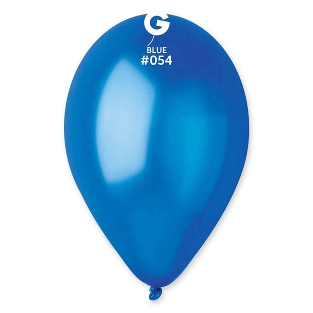 Gemar - 12" Metallic Blue Latex Balloons #054 (50pcs) - SKU:115406 - UPC:8021886115406 - Party Expo