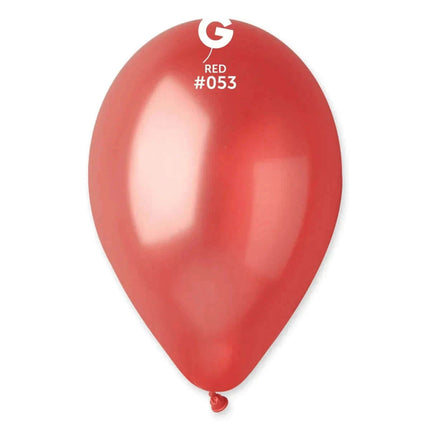 Gemar - 12" Metallic Red Latex Balloons #053 (50pcs) - SKU:115307 - UPC:8021886115307 - Party Expo