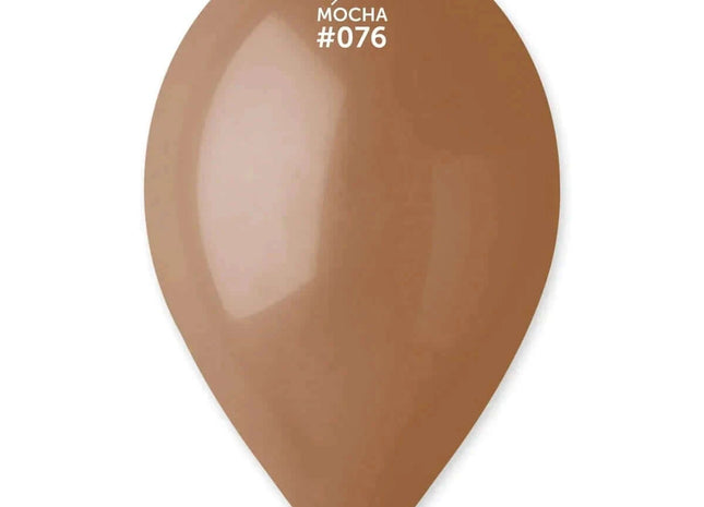 Gemar - 12" Mocha Latex Balloons #076 (50pcs) - SKU:117608 - UPC:8021886117608 - Party Expo