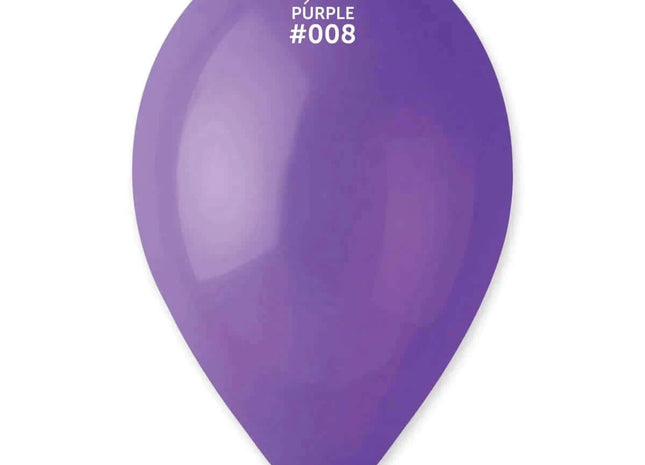 Gemar - 12" Purple Latex Balloons #008 (50pcs) - SKU:110807 - UPC:8021886110807 - Party Expo