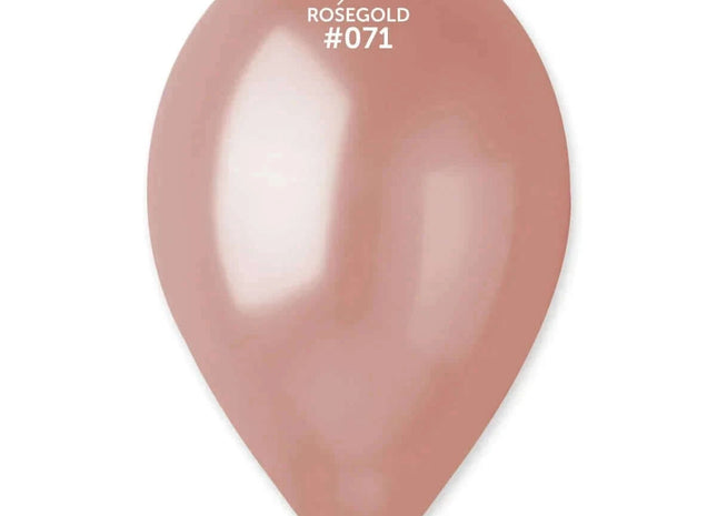 Gemar - 12" Rose Gold Metallic Latex Balloons #071 (50pcs) - SKU:#071 - UPC:8021886117103 - Party Expo