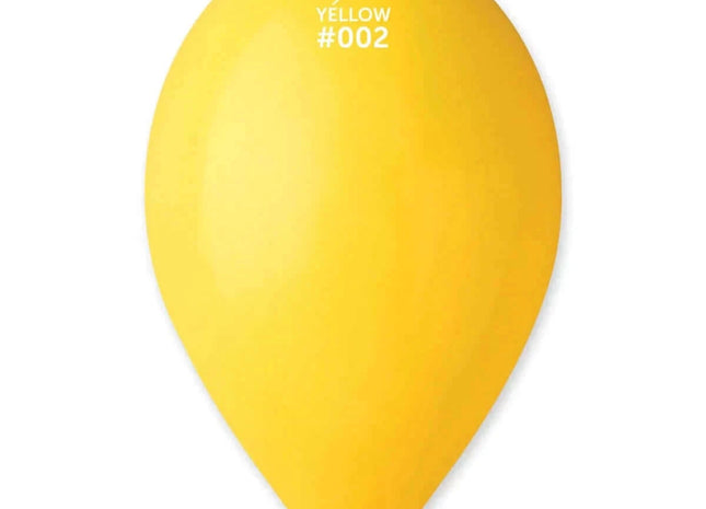 Gemar - 12" Yellow Latex Balloons #002 (50pcs) - SKU:110203 - UPC:8021886110203 - Party Expo