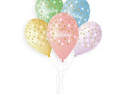 Gemar - 13' Happy Birthday & Golden Dots Pastel Latex Balloons #1041 (50pcs) - SKU:940657 - UPC:8021886940657 - Party Expo