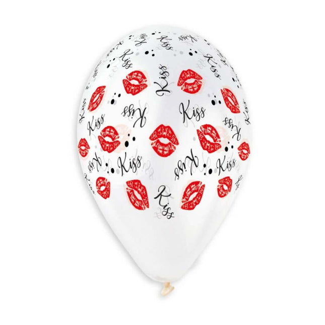 Gemar - 13" Lipstick & Kiss Latex Balloons #945 (50pcs) - SKU: - UPC:8021886927658 - Party Expo