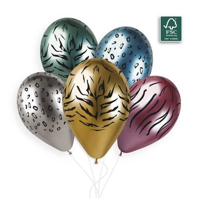 Gemar - 13" Shiny Animal Print Latex Balloons #416, #417, #418 (25pcs) - SKU:#416,417,418 - UPC:8021886939934 - Party Expo
