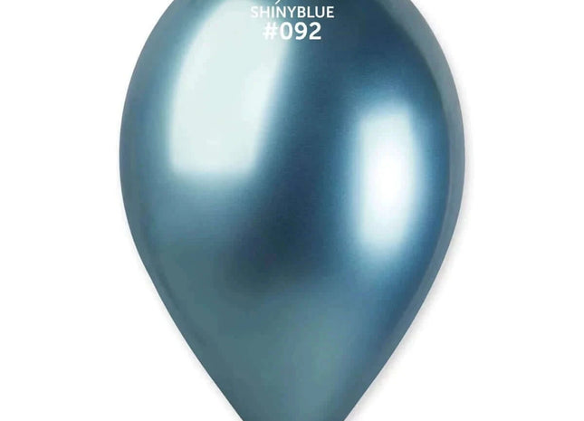 Gemar - 13" Shiny Blue Latex Balloons #092 (25pcs) - SKU:129250* - UPC:8021886129250 - Party Expo