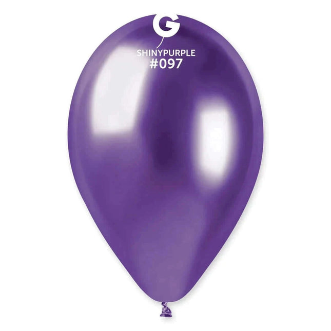 Gemar - 13" Shiny Purple Latex Balloons #097 (25 count) - SKU:29755 - UPC:8021886129755 - Party Expo