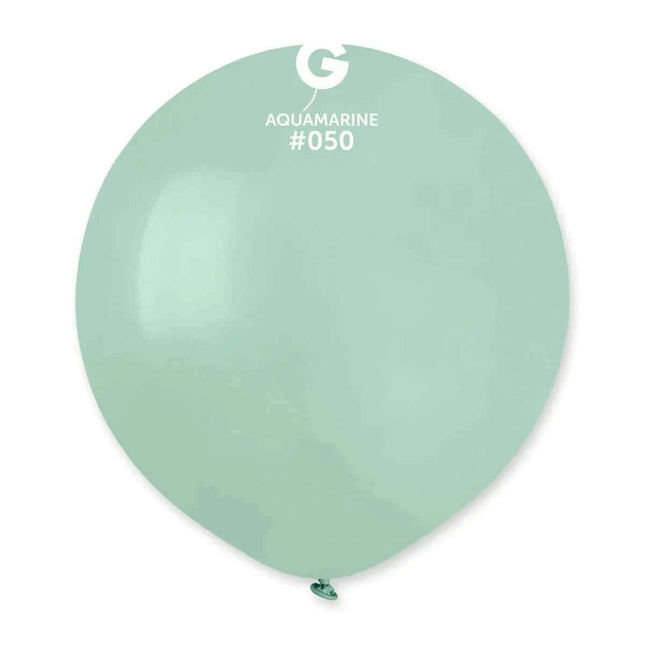 Gemar - 19' Aquamarine Latex Balloons #050 (25pcs) - SKU:155051 - UPC:8021886155051 - Party Expo