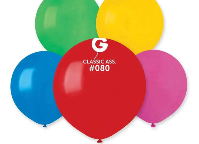 Gemar - 19' Assorted Latex Balloons #080 (25pcs) - SKU:158052 - UPC:8021886158052 - Party Expo