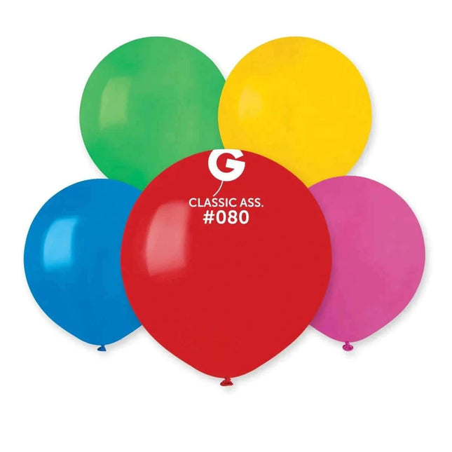 Gemar - 19' Assorted Latex Balloons #080 (25pcs) - SKU:158052 - UPC:8021886158052 - Party Expo