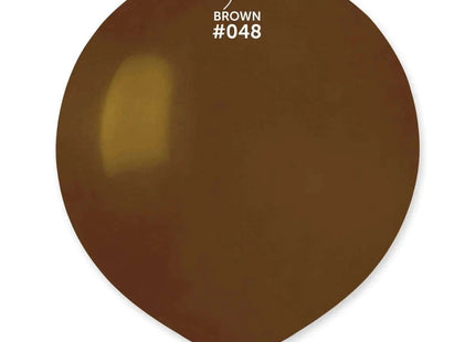 Gemar - 19" Brown Latex Balloons #048 (25pcs) - SKU:154856 - UPC:8021886154856 - Party Expo