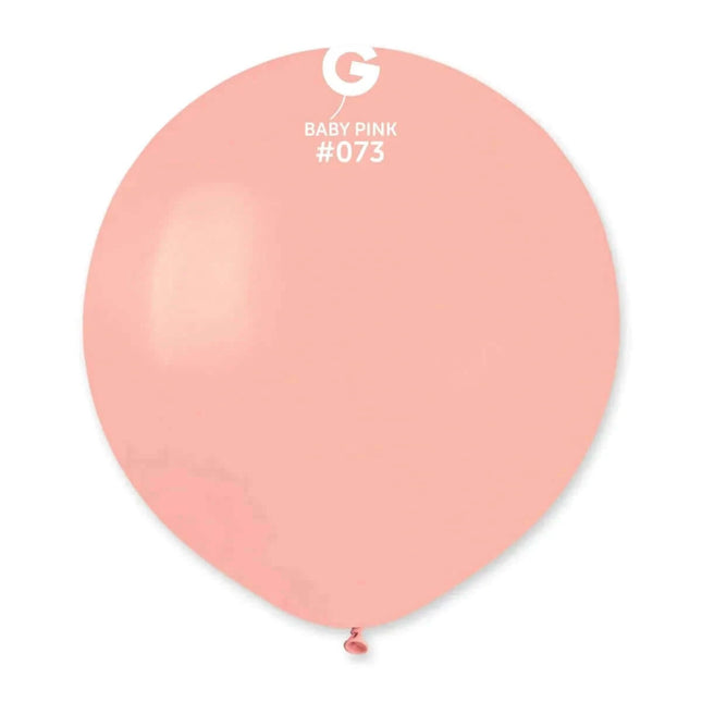 Gemar - 19" Baby Pink Latex Balloons #073 (25pcs) - SKU:157352 - UPC:8021886157352 - Party Expo