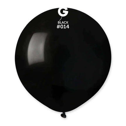 Gemar - 19" Black Latex Balloons #014 (25pcs) - Party Expo