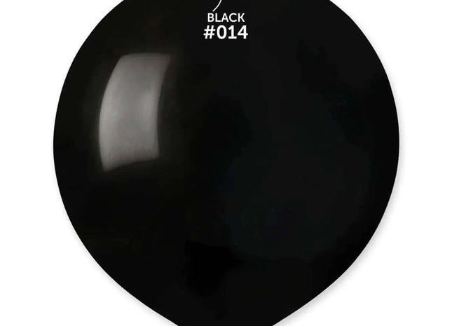 Gemar - 19" Black Latex Balloons #014 (25pcs) - SKU:151459 - UPC:8021886151459 - Party Expo
