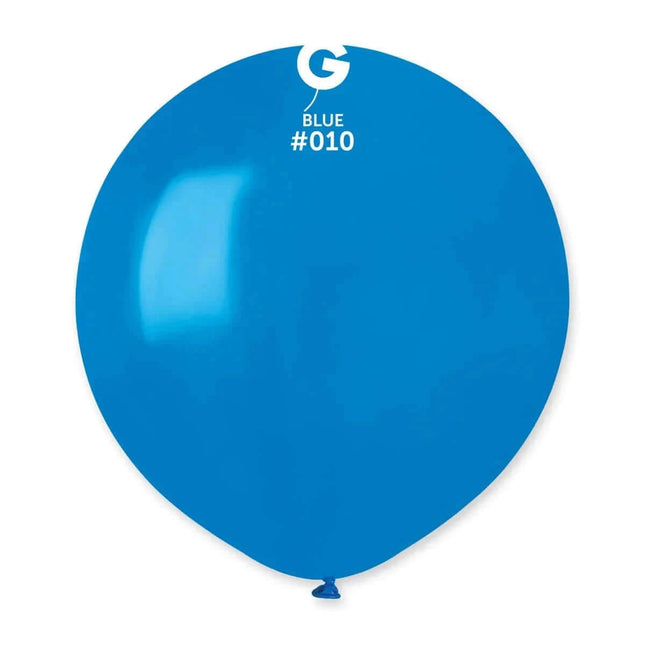 Gemar - 19" Blue Latex Balloons #010 (25pcs) - SKU:51053 - UPC:8021886151053 - Party Expo