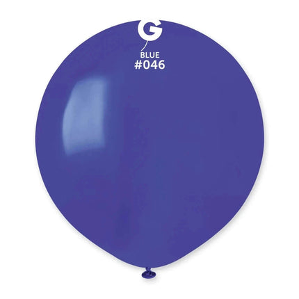 Gemar - 19" Blue Latex Balloons #046 (25pcs) - SKU:204650 - UPC:8021886204650 - Party Expo
