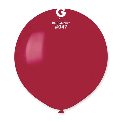 Gemar - 19" Burgundy Latex Balloons #047 (25pcs) - Party Expo