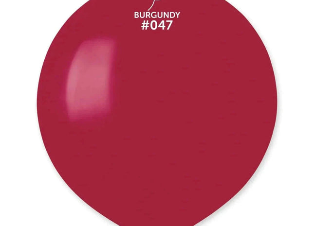 Gemar - 19" Burgundy Latex Balloons #047 (25pcs) - SKU:154757 - UPC:8021886154757 - Party Expo
