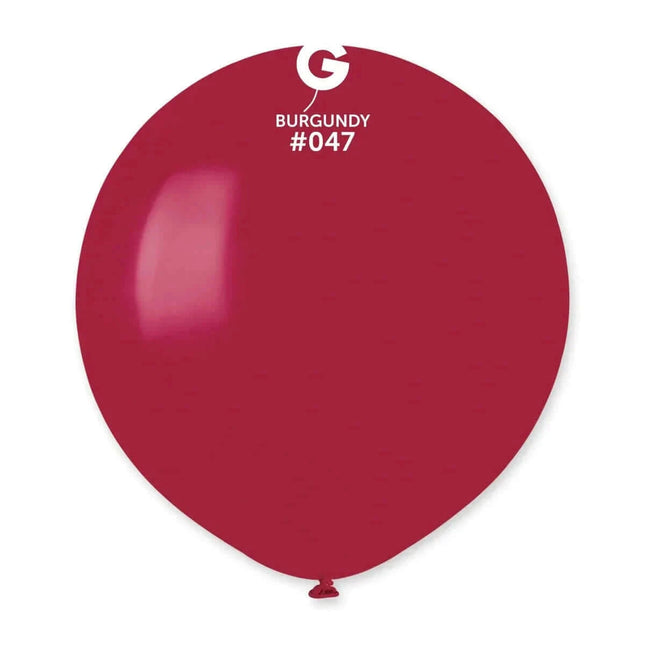 Gemar - 19" Burgundy Latex Balloons #047 (25pcs) - SKU:154757 - UPC:8021886154757 - Party Expo