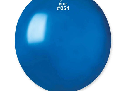 Gemar - 19" Metallic Blue Latex Balloons #054 (25pcs) - SKU:155457 - UPC:8021886155457 - Party Expo