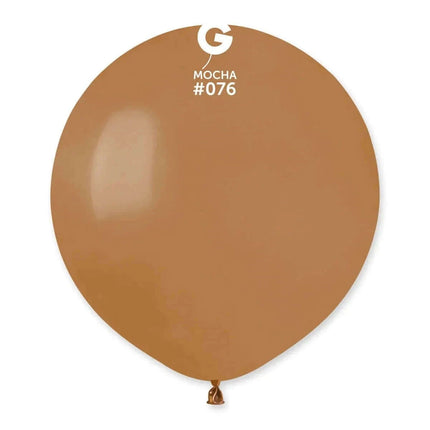 Gemar - 19" Mocha Latex Balloons #076 (25pcs) - SKU:157659 - UPC:8021886157659 - Party Expo