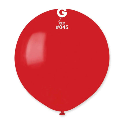 Gemar - 19" Red Latex Balloons #045 (25pcs) - SKU:154559 - UPC:8021886154559 - Party Expo