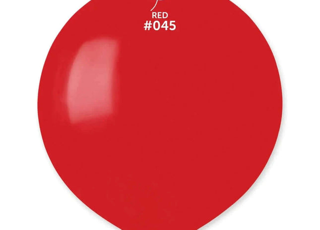 Gemar - 19" Red Latex Balloons #045 (25pcs) - SKU:154559 - UPC:8021886154559 - Party Expo