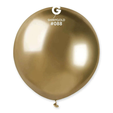 Gemar - 19" Shiny Gold Latex Balloons #088 (25pcs) - SKU:158854 - UPC:8021886158854 - Party Expo