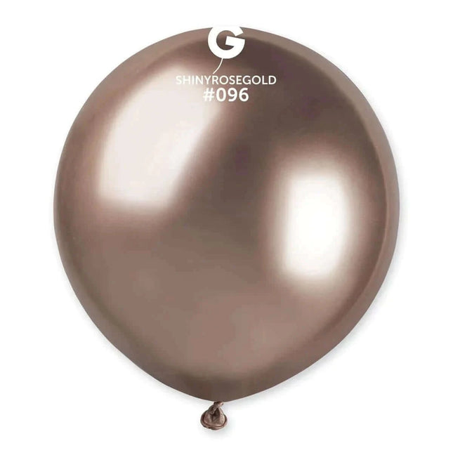 Gemar - 19" Shiny Rose Gold Latex Balloons #096 (25pcs) - SKU:159653* - UPC:8021886159653 - Party Expo