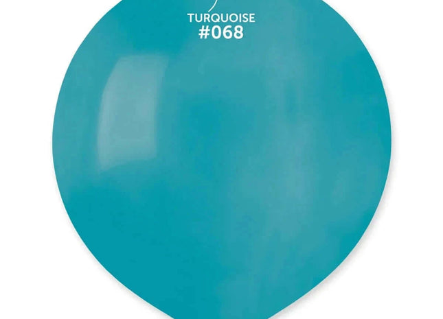Gemar - 19' Turquoise Latex Balloons #068 (25pcs) - SKU:156850 - UPC:8021886156850 - Party Expo
