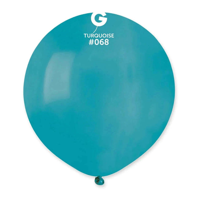 Gemar - 19' Turquoise Latex Balloons #068 (25pcs) - SKU:156850 - UPC:8021886156850 - Party Expo