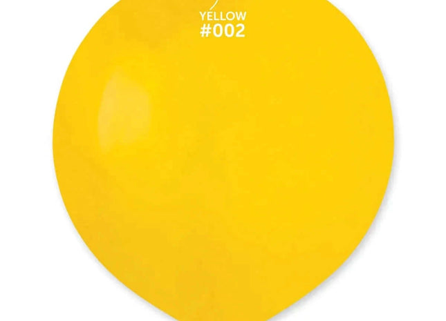 Gemar - 19" Yellow Latex Balloons #002 (25pcs) - SKU:150254 - UPC:8021886150254 - Party Expo
