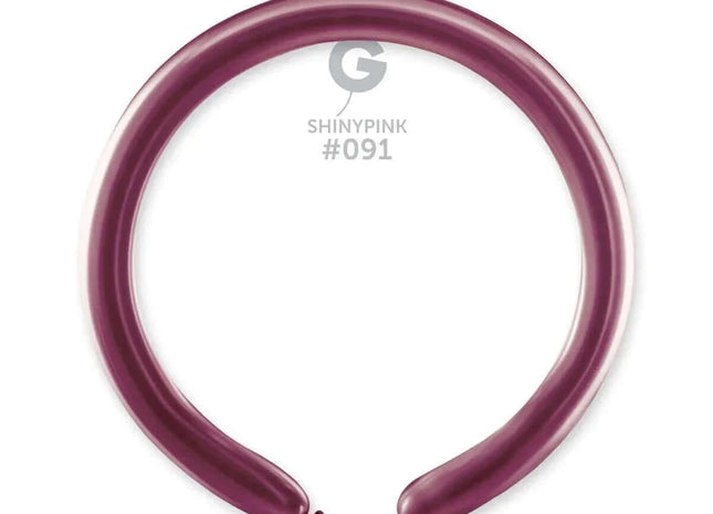 Gemar - 260 Shiny Pink Latex Balloons #091 (50pcs) - SKU:559101 - UPC:8021886559101 - Party Expo