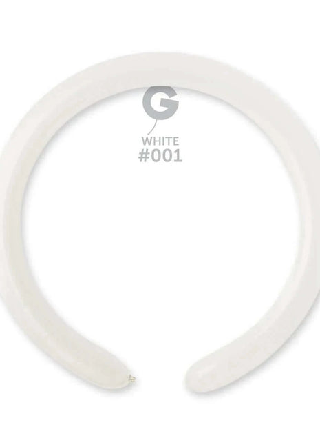 Gemar - 260 White Latex Balloons #001 (50pcs) - SKU: - UPC:8021886550108 - Party Expo