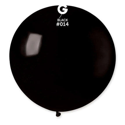 Gemar - 31" Black Latex Balloons #014 (1pc) - Party Expo