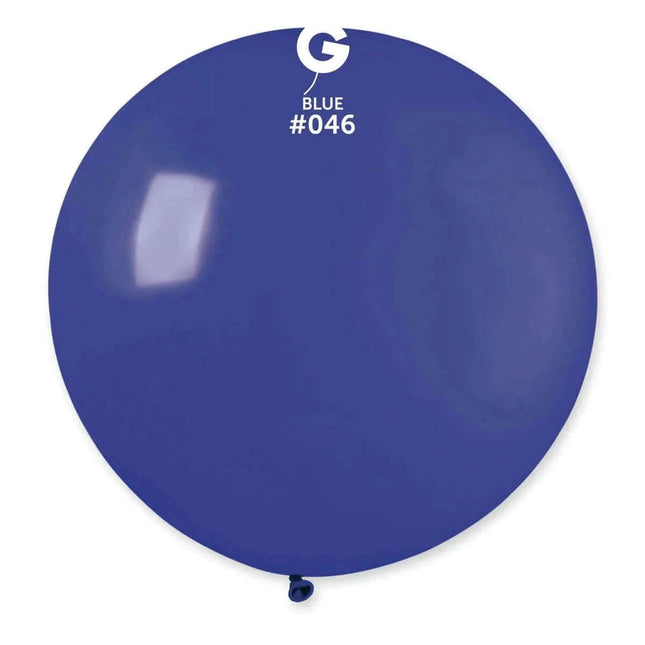Gemar - 31" Blue Latex Balloons #046 (1pc) - SKU:329841 - UPC:8021886329841 - Party Expo