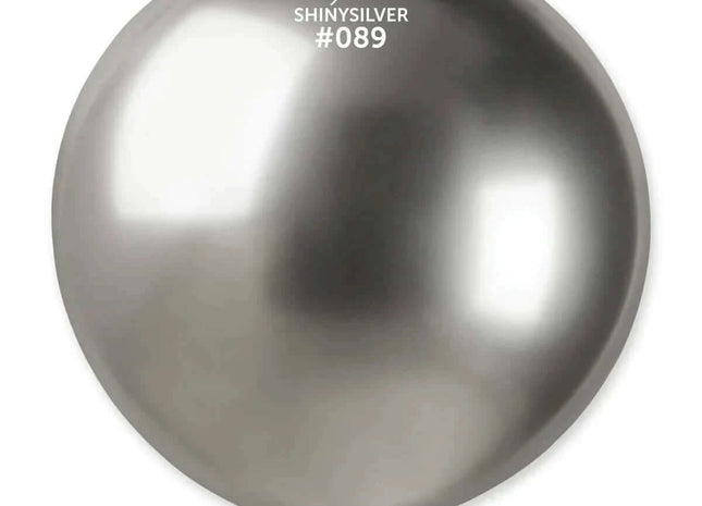 Gemar - 31" Shiny Silver Latex Balloons #089 (1pc) - SKU:342956 - UPC:8021886342956 - Party Expo