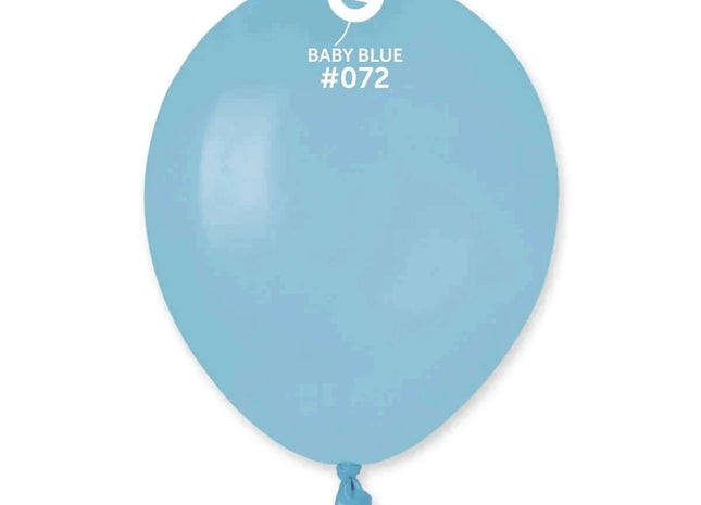 Gemar - 5" Baby Blue Latex Balloons #072 (100pcs) - SKU:057218 - UPC:8021886057218 - Party Expo