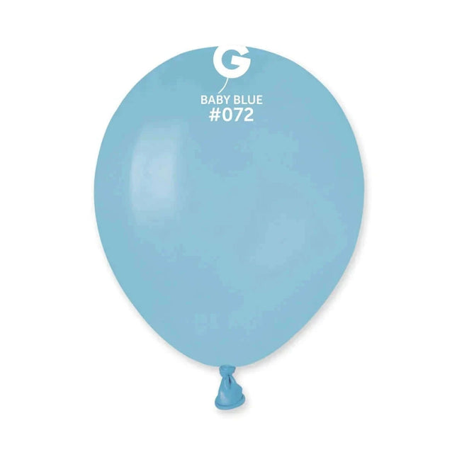 Gemar - 5" Baby Blue Latex Balloons #072 (100pcs) - SKU:057218 - UPC:8021886057218 - Party Expo