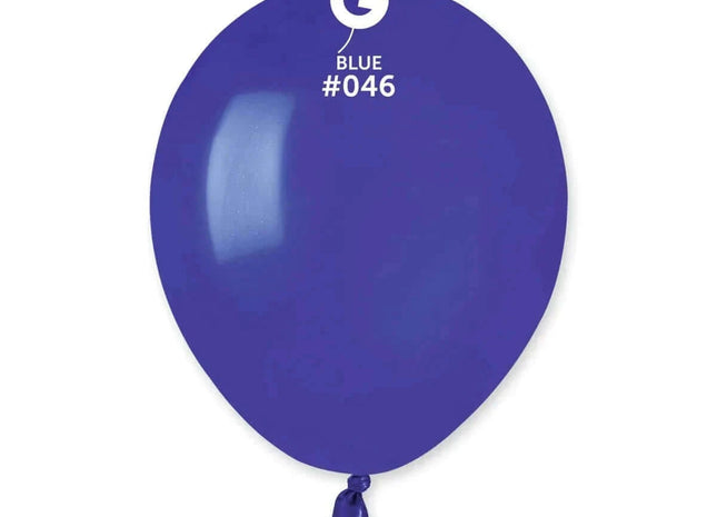Gemar - 5" Blue Latex Balloons #046 (100pcs) - SKU:54613 (#046) - UPC:8021886054613 - Party Expo