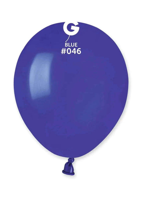 Gemar - 5" Blue Latex Balloons #046 (100pcs) - SKU:54613 (#046) - UPC:8021886054613 - Party Expo