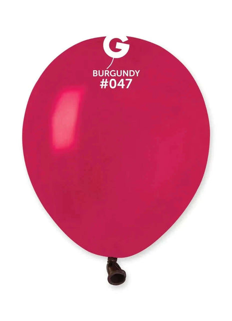 Gemar - 5" Burgundy Latex Balloons #047 (100pcs) - SKU:054712 - UPC:8021886054712 - Party Expo