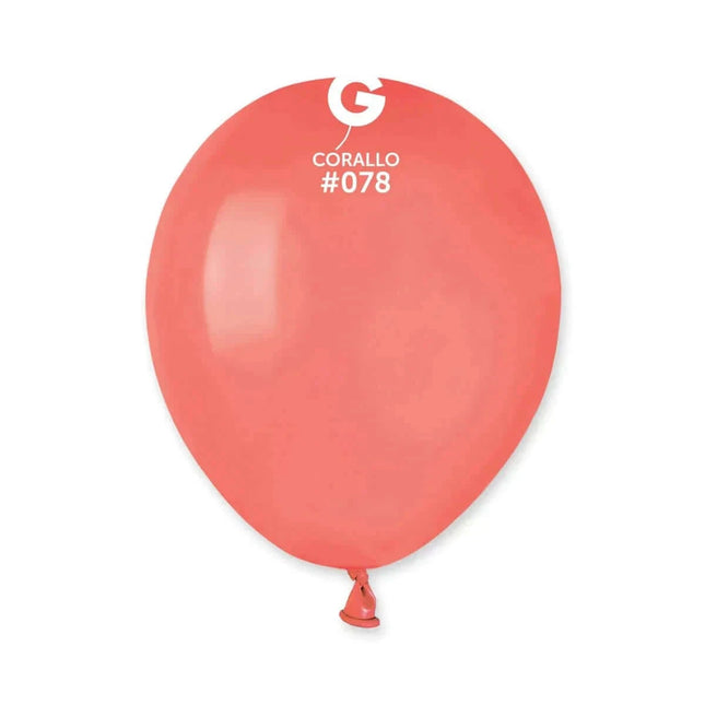 Gemar - 5' Coral Latex Balloons #078 (100pcs) - SKU:057812 - UPC:8021886057812 - Party Expo