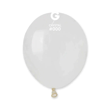 Gemar - 5" Crystal Clear Latex Balloons #000 (100pcs) - SKU:050011 - UPC:8021886050011 - Party Expo
